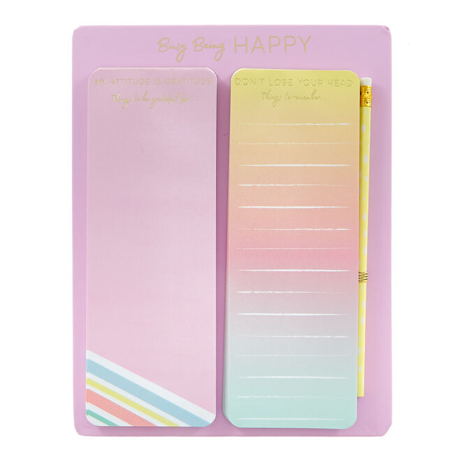 Busy Being Happy Positivity Magnetic List Pad